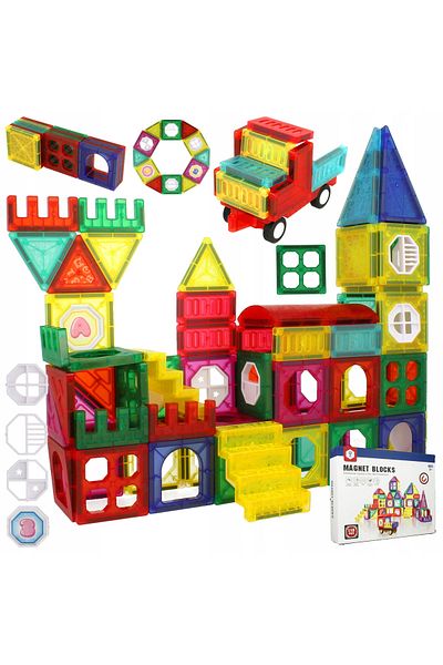 ideal STORE idealSTORE Intellectual Magnets 3D Intelligent Construction Set, Includes 110 Magnetic Elements