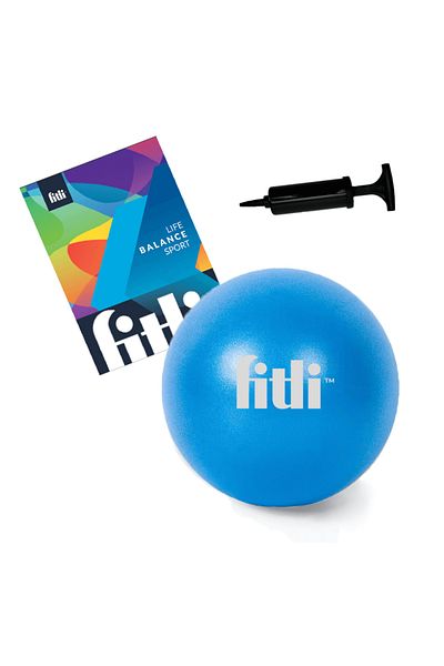 Fitli Minge fitness 22cm, pompa inclusa, Albastru