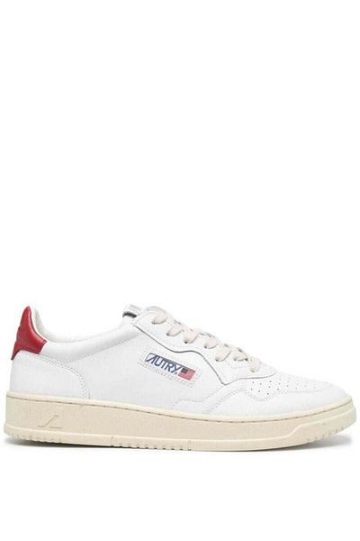 AUTRY Low White And Red Leather Sneakers Autry Man
