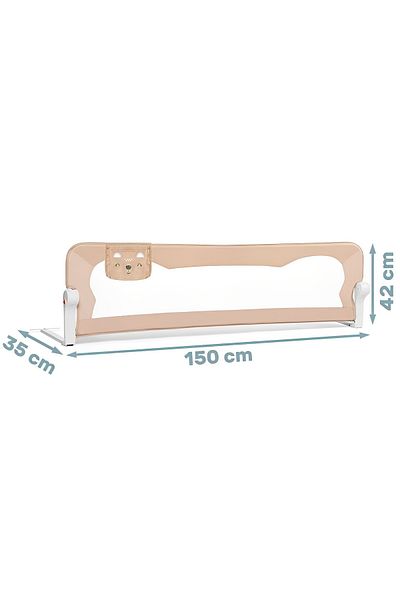 ideal STORE Bariera de Protectie Patut Safe Guard idealSTORE, Dimensiuni 150 x 35 x 42 cm, Include Centuri de Si