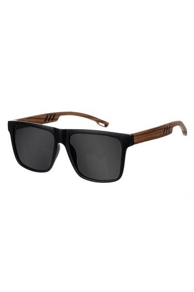 ideal STORE idealSTORE Polarized Sunglasses, UV 400 Filter, Class 3, Black Lens, Protects Against