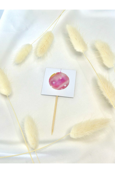 ATOLYE498 كرة ديسكو وردية اللون، أقراط مرئية، خطوبة، زفاف، بعد عيد ميلاد