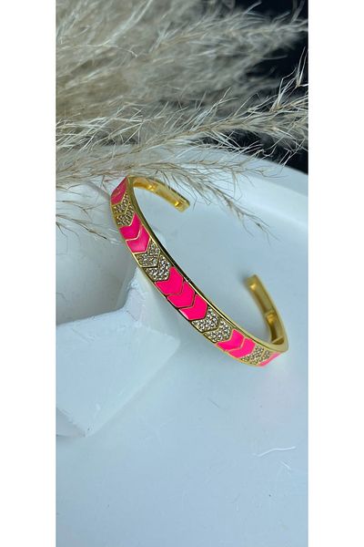 ismim bijuteri Stoned Enameled Adjustable Women's Handcuffs
