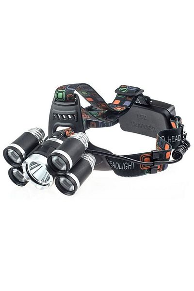 ideal STORE idealSTORE Premium Headlamp, Aluminum Material, 5 LEDs, 4 Lighting Modes, Battery 6