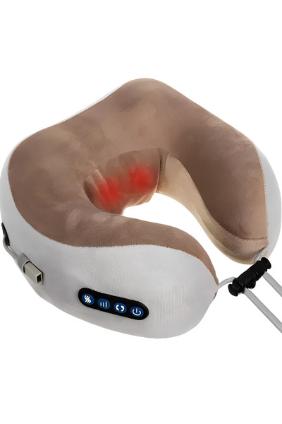 ideal STORE Perna Electrica idealSTORE VibroMasaj pentru zona Cervicala, Realizata din Spuma cu Memorie, 3 Funct