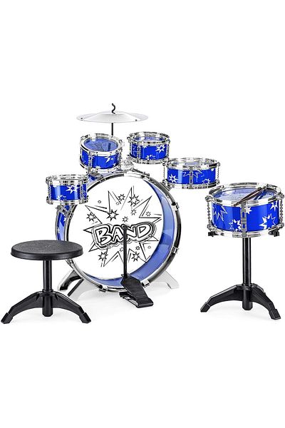 İSP ISP "Likesmart Band" children's drum set, 60x50x54 cm, 6 drums, 1 stool, 2 sticks, 1 cymbal, 10
