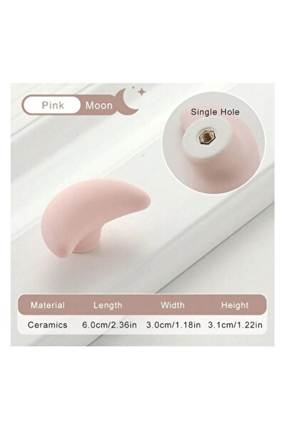 The Casius. Ceramic Button Handle for Drawer or Cabinet - Luna Model
