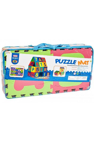 ideal STORE idealStore EduPuzz Puzzle Sponge Mat, 26 tiles measuring 29x29 cm, Educational, Dez
