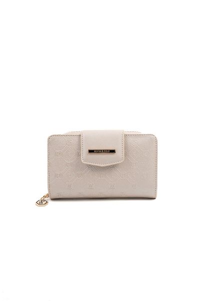 Silver Polo Silver & Polo Beige - S.Beige Sp1202 Women's Wallet & Card Holder