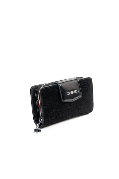 Silver Polo Silver & Polo Black Sp1202 Women's Wallet & Card Holder