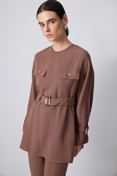 Touché Privé Linen Textured Belt Set