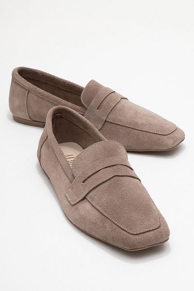 LuviShoes Дамски мокасини от естествена кожа от норка MORNE