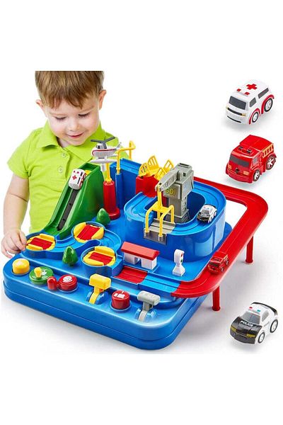 KidProtect Rescue City Racing Circuit Interactive Toy Set