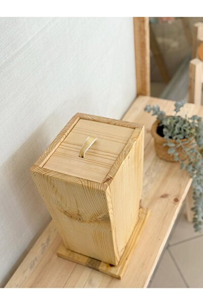 Maison Avf Wooden Trash Can with Light Oak Lid