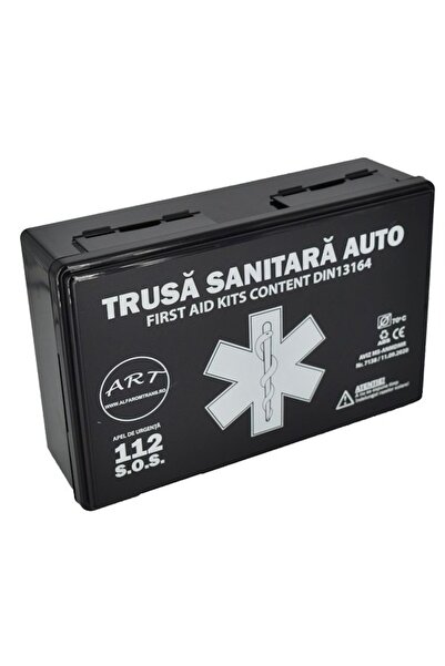 ART Kit siguranta auto ART, Omologat R.A.R, Valabilitate 5 ani, 1x Trusa Prim Ajutor, 2 x Triunghiuri, 1