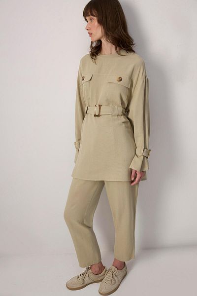 Touché Privé Linen Textured Belt Set