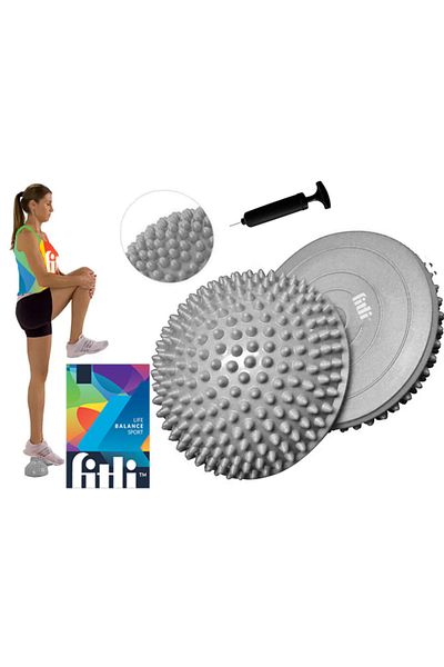 Fitli Set of two sensory hemispheres for balance exercises, 16 cm, gray