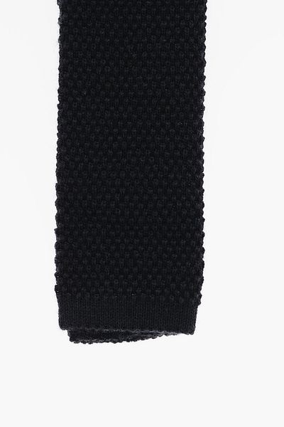 Corneliani Solid Color Silk And Cashmere Tie