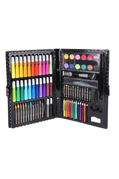 ideal STORE Комплект за рисуване и рисуване за деца, черен пластмасов комплек...