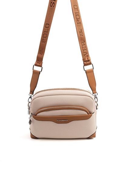 Silver Polo Silver & Polo Beige - A.Taba Sp1201 Women's Crossbody Bag