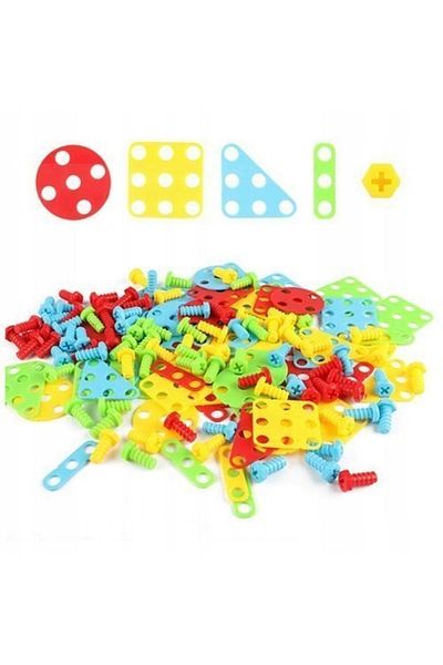 ideal STORE Klocki idealStore Mosaic Construction Kit, 107 Elements, Electric Screwdriver Included, Miscellaneous