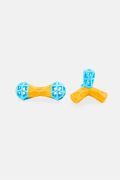 Posh Paws 2 Pieces Geometric Teether Dog Toy Set, Multicolor