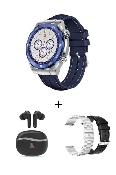 Swiss Military Dom 3 Smartwatch | 1.43" AMOLED | Bluetooth Calling | Health Tracking