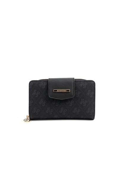 Silver Polo Silver & Polo Black Sp1202 Women's Wallet & Card Holder