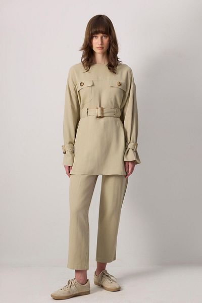 Touché Privé Linen Textured Belt Set