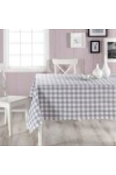DC Home Checkered tablecloth 160x220cm, DC Home, Kareli White/Grey