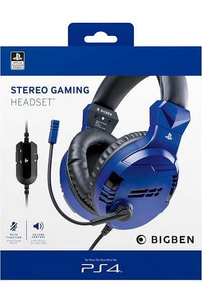 Bigben Stereo Gaming Headset, designed for use with the PlayStation 4 (PS4).