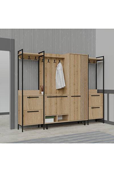 Abre X-Plaza Lux Portmanto Askılıklı Modern Vestiyer Takımı