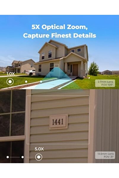 ReoLink كاميرات مراقبة وأمان بدقة 4K للأماكن الداخلية والخارجية، وكاميرا IP POE مع تقريب بصري 5X،
