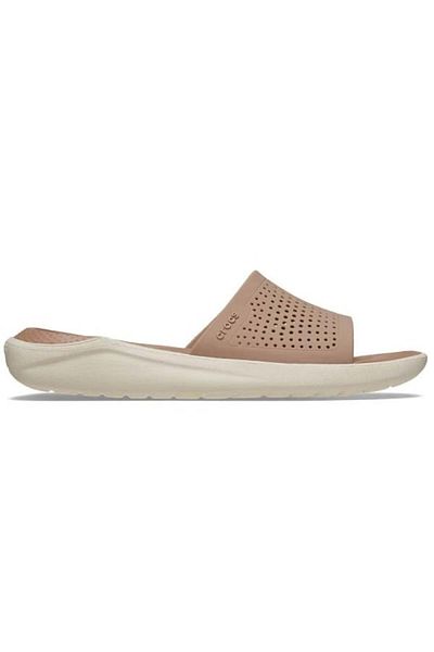 Crocs LiteRide Slide Slippers 45-46 EU - M11 US Brown - Latte/Stucco