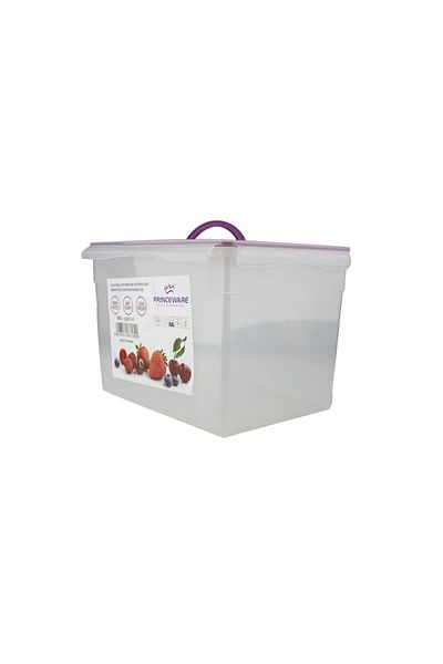 BASURRAH 12.6L Square Plastic Tupperware Can – Large Airtight Storage Container for Dry Goods & Pantry Use