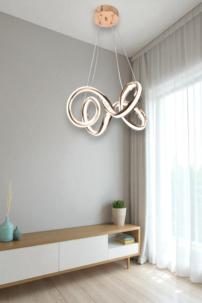 KORKMAZ KLAS KORKMAZ KLAS CAM AYDINLATMA OPAL LED AVİZE ORTA BOY 3 RENK IŞIK