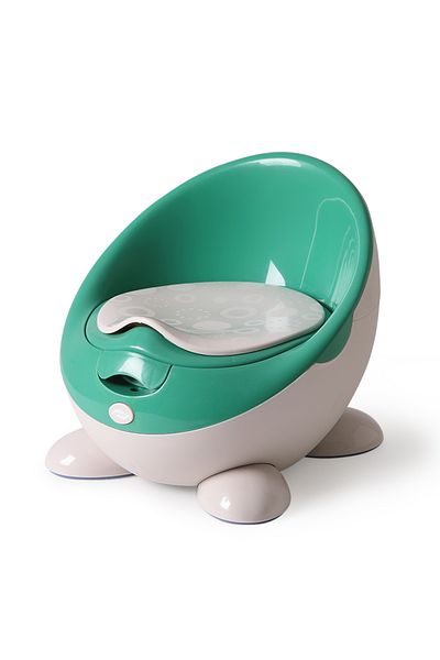 Little Mom Olita pentru copii Little Mom First Class Aqua-Green, cu adaptor moale din spuma PU, spatar ergonomi