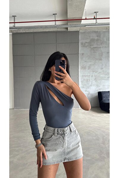 mydukkan.co Sabrina Single Sleeve Bodysuit Anthracite