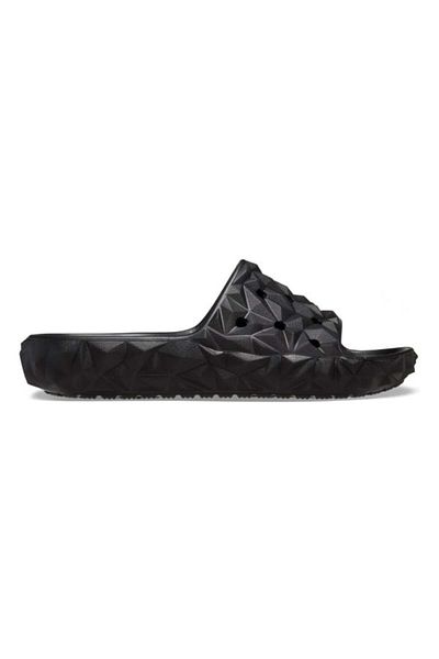 Crocs Classic Geometric Slide v2 Slippers Black - Black 38-39 EU - M6/W8 US