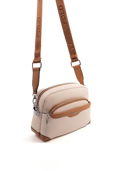 Silver Polo Silver & Polo Beige - A.Taba Sp1201 Women's Crossbody Bag