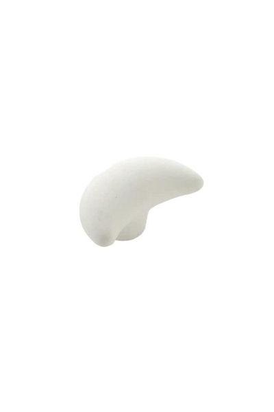 The Casius. Mâner ceramic cu buton pentru sertare sau dulapuri, model Luna, alb