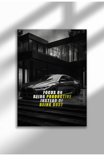 21mxm Motivational Car Poster, No Frame Canvas, "Hardest Worker" Quote, Drive to Win 2025