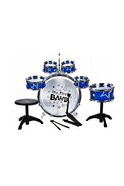MalPlay Malplay drum set with stool and 6 blue drums