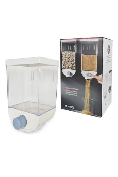 BASURRAH 1-Liter Rice & Grain Dispenser – Compact Storage Container with Easy-Pour Spout