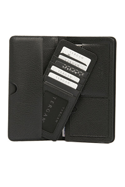 Tergan Μαύρο Δερμάτινο Ανδρικό Πορτοφόλι 1592A6F