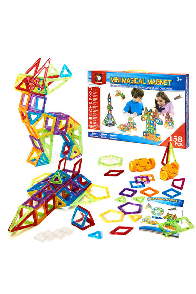 ideal STORE idealSTORE Mini Magical Magnet Intelligent Construction Set Includes 158 Multicolored Magnetic Pieces
