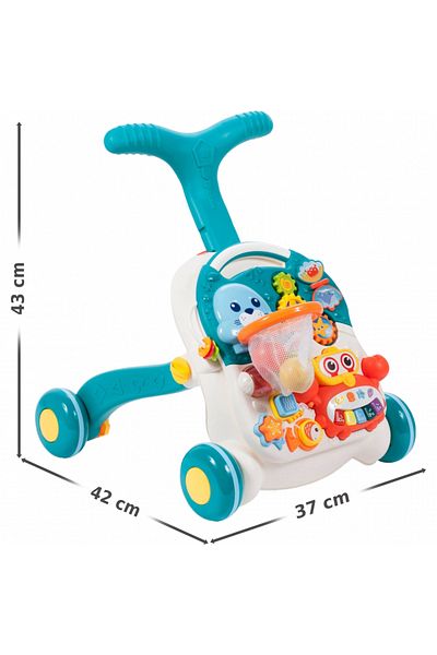 İSP Antemergator Interactiv 5 in 1, "LikeSmart Aqua Stroller PLUS" cu masuta interactiva detasabila, Min