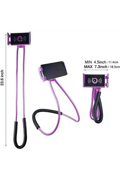Generic 2pcs Cell Phone Neck Holder Purple Color