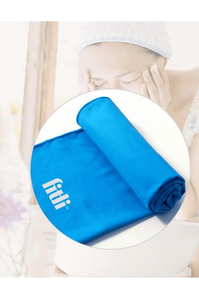 Fitli Prosop Cu Uscare Rapida 50 Cm X 90 Cm, Microfibre, Albastru