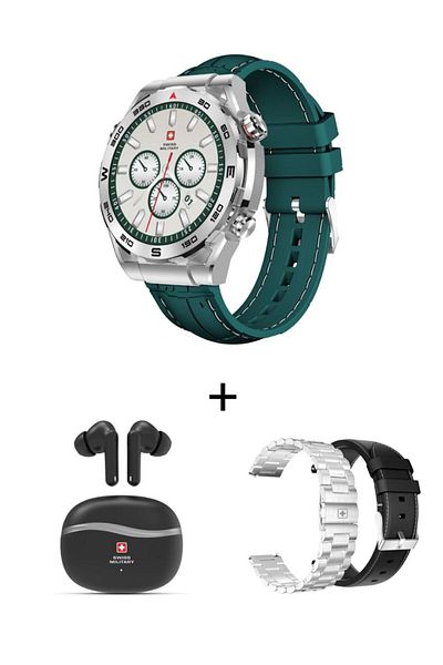 Swiss Military Dom 3 Smartwatch | 1.43" AMOLED | Bluetooth Calling | Health Tracking